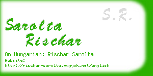 sarolta rischar business card